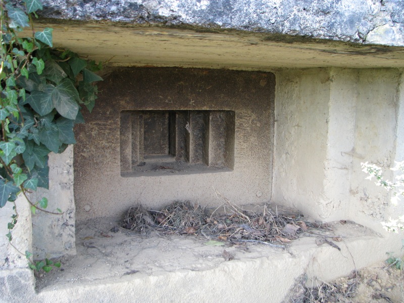 Ligne Maginot - ZWERCHACKER - (Blockhaus pour arme infanterie) - Vue de l'embrasure coté extérieur
Trémie Condé pour mitrailleuse