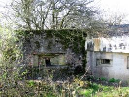 Ligne Maginot - SCHITTEFELD 2 - (Blockhaus pour arme infanterie) - Mur d'aile avec faux créneau