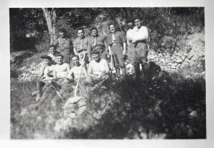 Ligne Maginot - PA de Castellar - La troupe, photo de M LAURENTI ayant participé à la construction des blocs puis aux combats de 1940