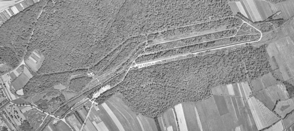 Ligne Maginot - SAINT HUBERT - (Dépôt de Munitions) - Vue aérienne prise en 1951