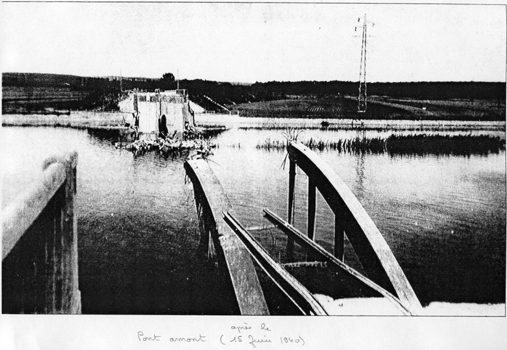 Ligne Maginot - Pont nord de Lampen - PONT DE LAMPEN NORD
Photo du pont après sa destruction le 15 juin 1940