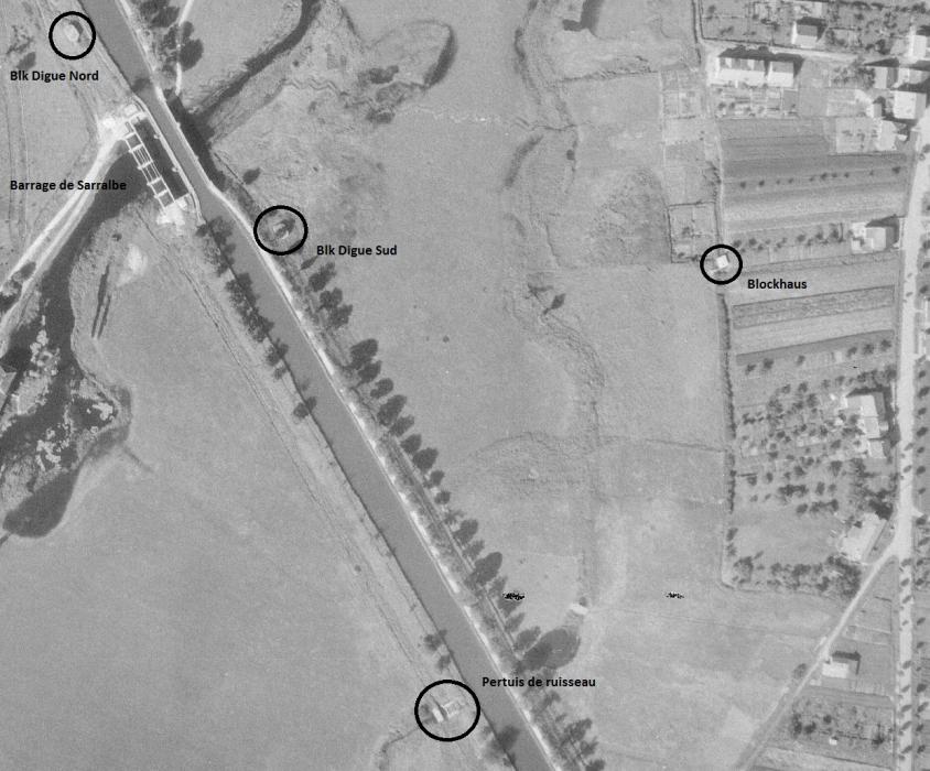 Ligne Maginot - Digue et Barrage de SARRALBE - 1946 - 