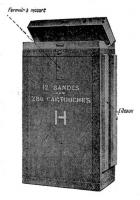 Ligne Maginot - Mitrailleuse Hotchkiss 8mm mle 1914 - Boite de bandes rigides de 24 cartouches
