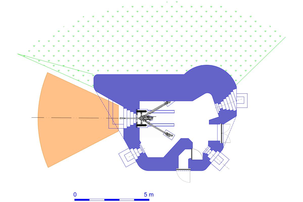 Ligne Maginot - Blockhaus 1° RM type Dsg - Version Dsg (gauche)