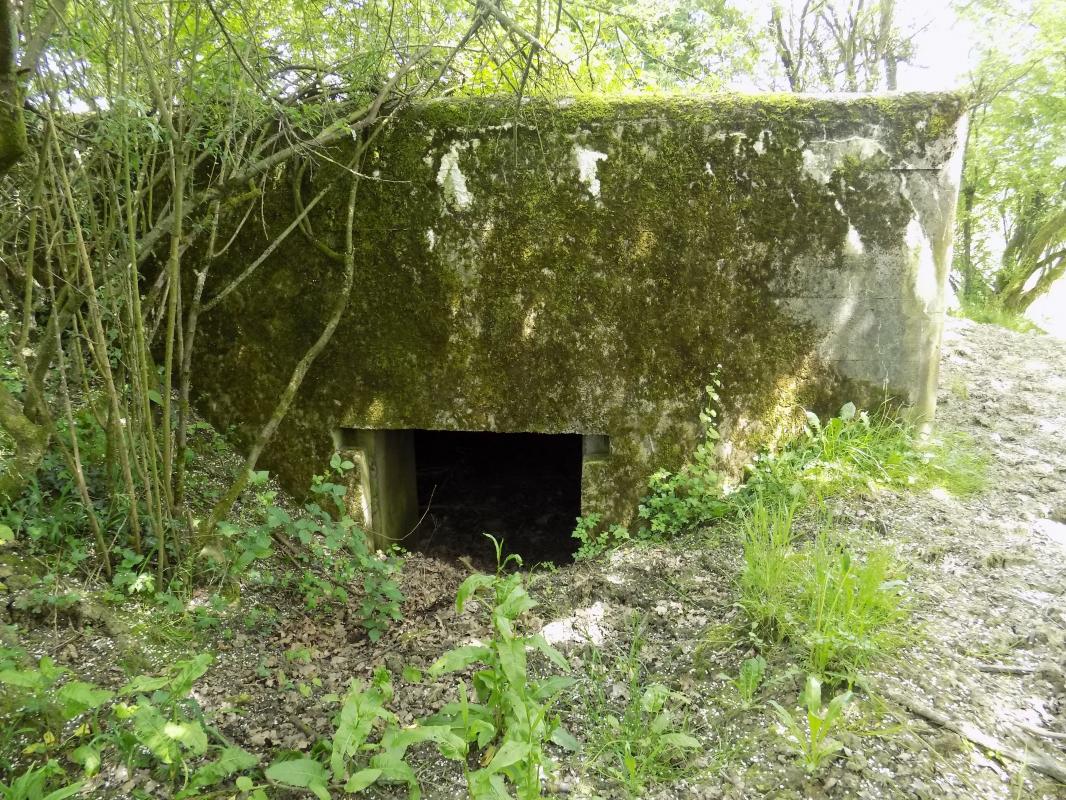 Ligne Maginot - FOND DE LA CHAUSSEE OUEST - (Blockhaus pour canon) - L'arrière avec l'entrée AC