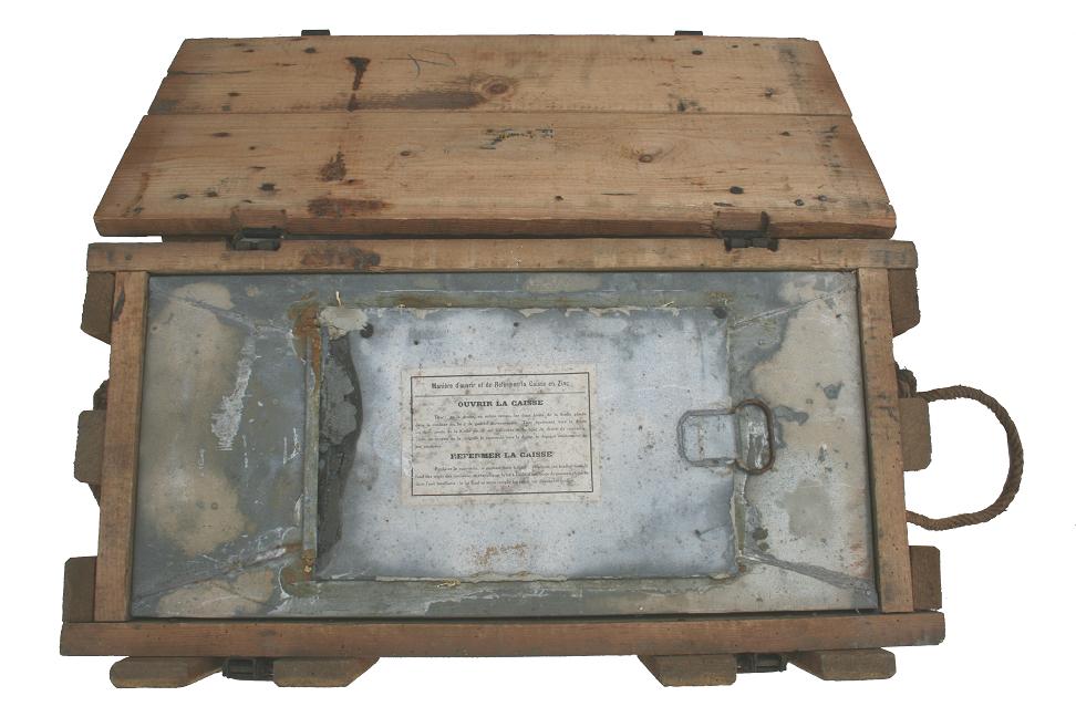 Caisse pour munitions de 7,5 mle 1906 zinc