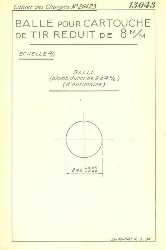 Tracé N° 13043 – Balle sphérique plomb