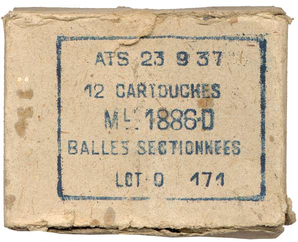 Ligne Maginot - Boite de 12 cartouches à balle sectionnée - 