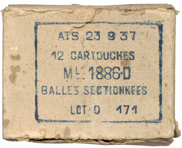 Ligne Maginot - Boite de 12 cartouches à balle sectionnée - 