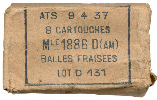 Ligne Maginot - Boite de 8 cartouches à balle fraisée - 