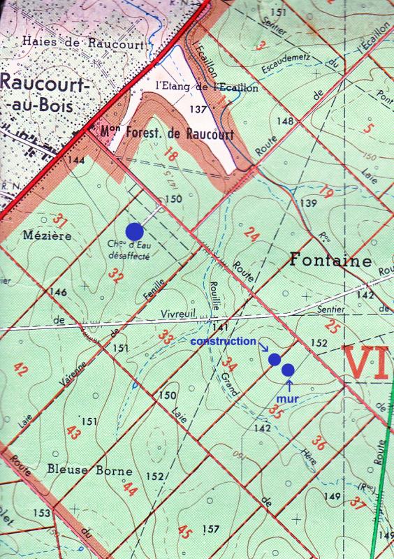 Ligne Maginot - RAUCOURT - (Camp de sureté) - Vue d'ensemble des 3 sites des constructions