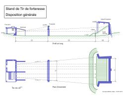 Ligne Maginot - Stand de Tir de forteresse - Disposition - Disposition générale selon plan type