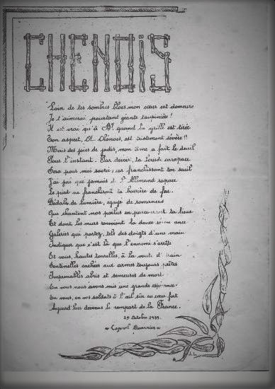 Ligne Maginot - LE CHESNOIS - CHENOIS - (Ouvrage d'artillerie) - Ode au Chesnois par le caporal Auquier ?