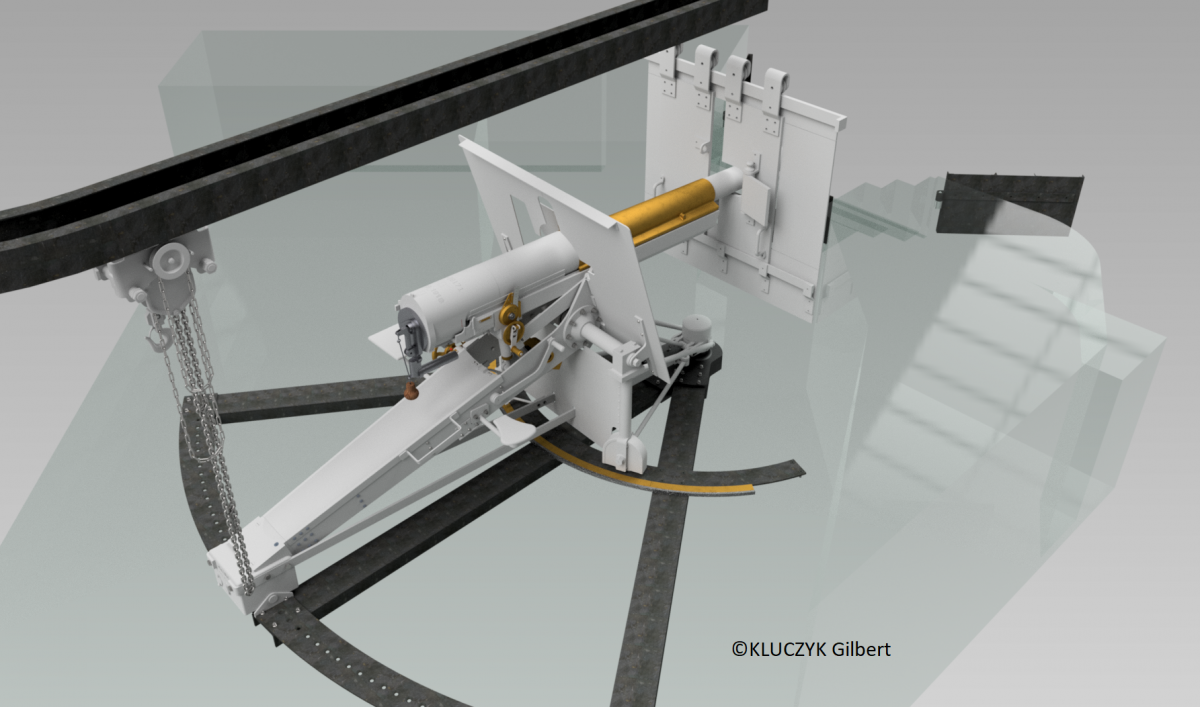 Canon de 75 mle 1897 monté sous casemate