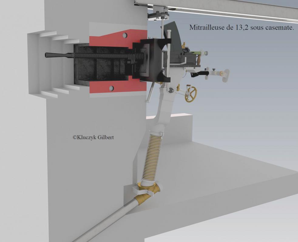 Mitrailleuse Hotchkiss 13,2 mm pour casemate