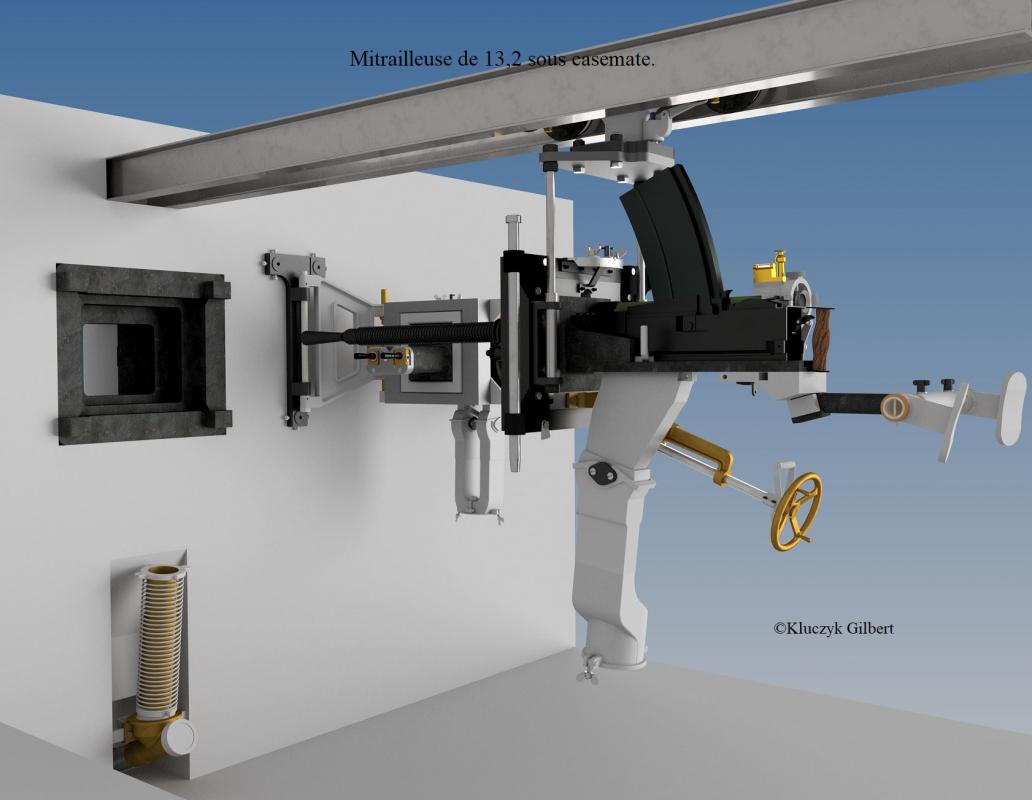 Mitrailleuse Hotchkiss 13,2 mm pour casemate