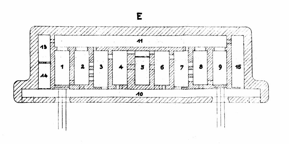 Ligne Maginot - Poste de transformation type E - Plan du poste 