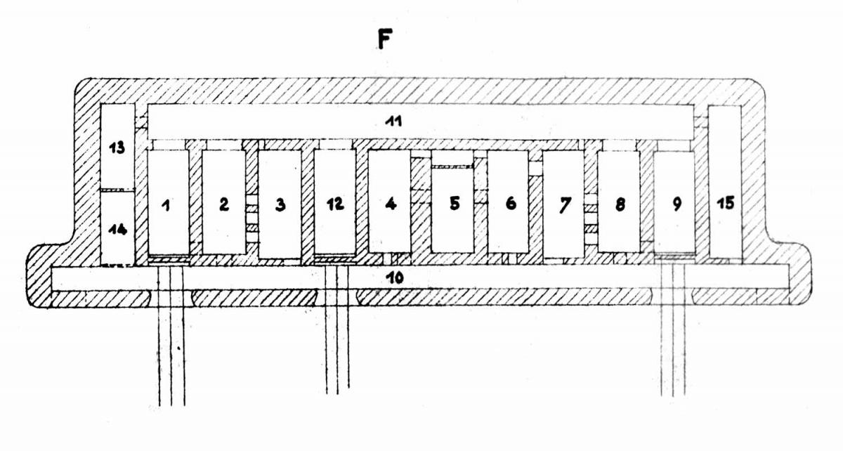 Ligne Maginot - Poste de transformation type F -  Plan du poste 