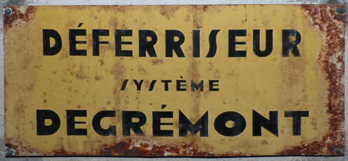 Ligne Maginot - Déferriseur Degrémont - Ouvrage de la Ferté 
Plaque du constructeur