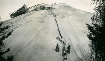 Ligne Maginot - CRASSIER DE LONGWY - (Observatoire d'artillerie) - Destruction de la tour du crassier pour ne pas que les allemands l'utilisent à leur tour comme observatoire.