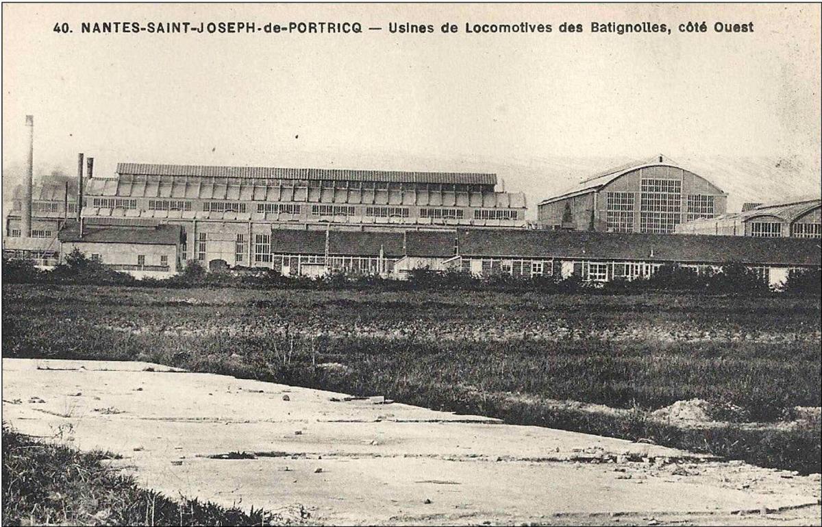 Ligne Maginot - Compagnie générale de construction de locomotives Batignolles-Châtillon - Carte postale des usines à Nantes