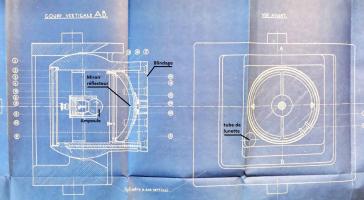 Ligne Maginot - Plan du montage optique cloche GFM -  