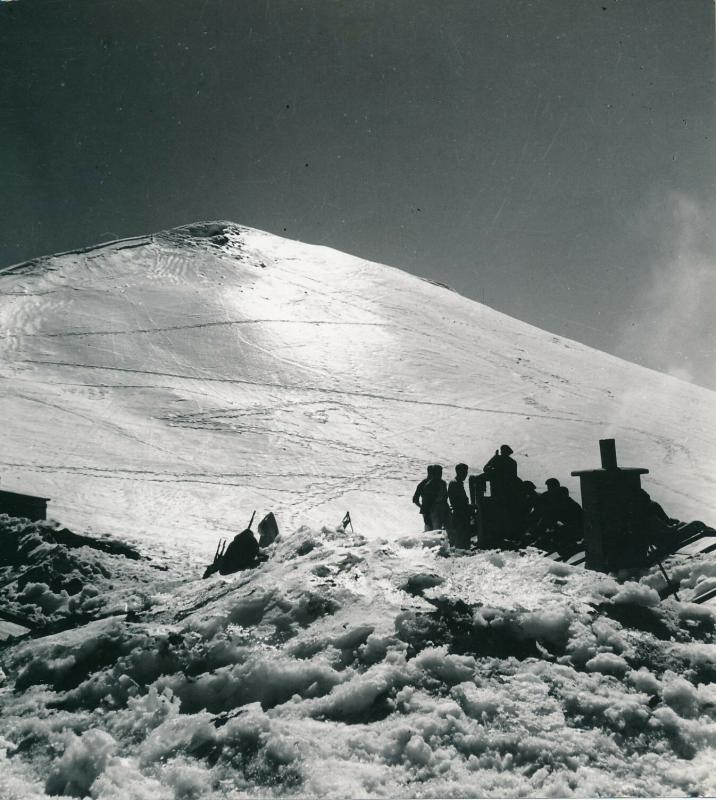 Ligne Maginot - SOLLIERES (BARAQUEMENTS DE) - (Casernement) - Le poste de Solliéres sous la neige et l'observatoire