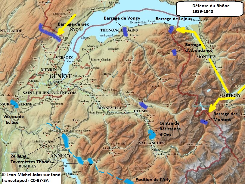 Ligne Maginot - Massif des Alpes - Rhône -     