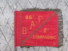 Ligne Maginot - Fanion de la 2 Cie du 86° BAF -     Côté avers