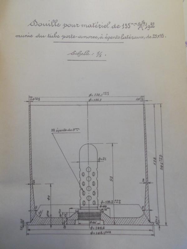 Ligne Maginot - Coupe de la douille de 135mm - 