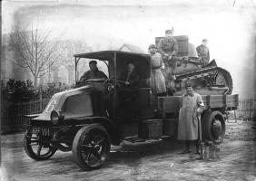 Ligne Maginot - Char Renault FT - Transport d'un char Renault FT