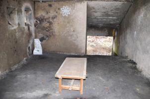 Ligne Maginot - OLTINGUE SUD 3 - (Blockhaus pour canon) - Intérieur de la chambre de tir du canon avec vue sur l'entrée