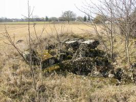 Ligne Maginot - AM DIETWEG - (Cuve pour arme d'infanterie) - Vue depuis l'est.
L'absence de débris de coupole fait conclure à un emplacement pour tourelle démontable.