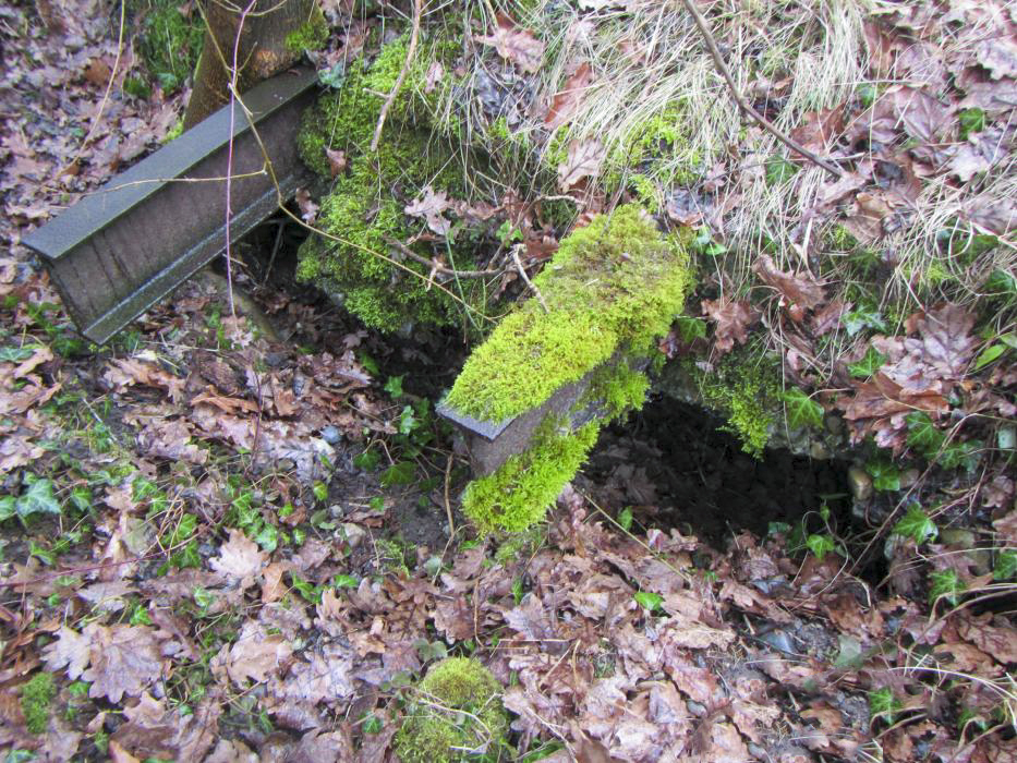 Ligne Maginot - OTTMARSHEIM - BERGE 2 - (Observatoire d'infanterie) - Deux rails de chemin de fer renforcent la dalle du dessus de l'abri.