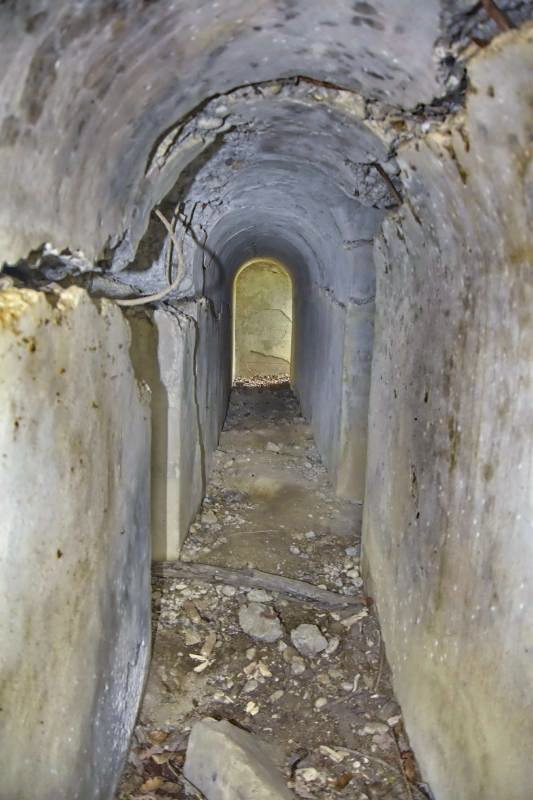 Ligne Maginot - OBERHARDTFELD 1 - (Blockhaus pour arme infanterie) - Entrée sud, vue de l’intérieur.