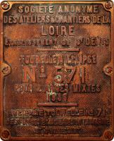 Ligne Maginot - Ouvrage de la Ferté - Ouvrage de la Ferté - Bloc 2
L'étage intermédiaire de la tourelle Arme Mixte
Plaque du constructeur