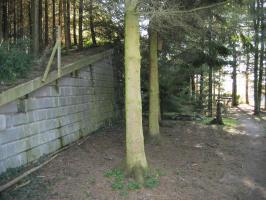 Ligne Maginot - 25/3 - NEUERGRABEN - (Casemate d'infanterie - double) - Mur de soutènement nord. 