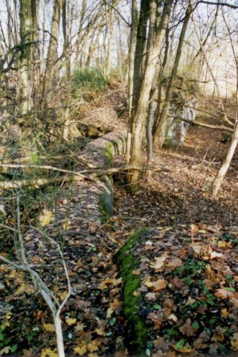 Ligne Maginot - OUVRAGE NEY-RAPP - (Position d'artillerie préparée) - Tranchée couverte de liaison entre la caserne et les emplacements