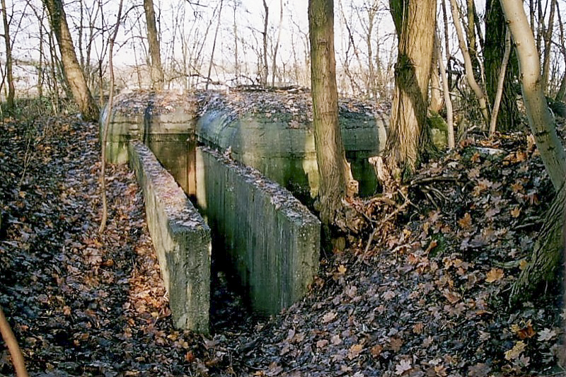 Ligne Maginot - OUVRAGE NEY-RAPP - (Position d'artillerie préparée) - La cuve nord qui flanquait le Rhin au nord de Strasbourg, vers le sous-secteur de Herrlisheim