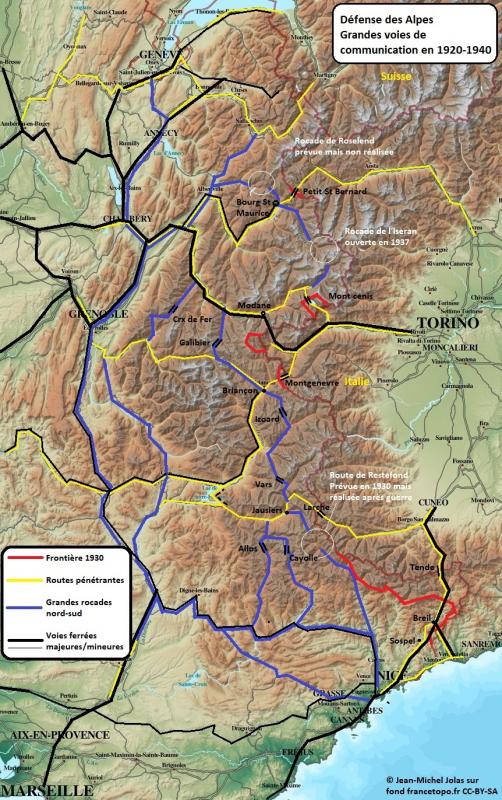 Ligne Maginot - Massif des Alpes - Communications - 