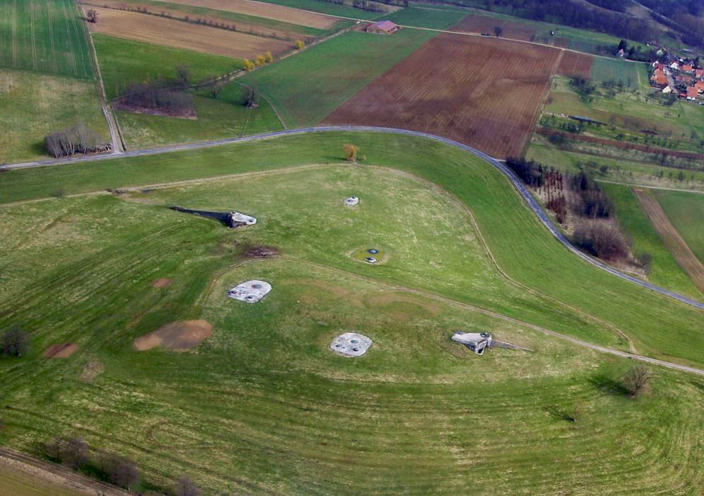 Ligne Maginot - SCHOENENBOURG - (Ouvrage d'artillerie) - Photo aérienne de l'ouvrage