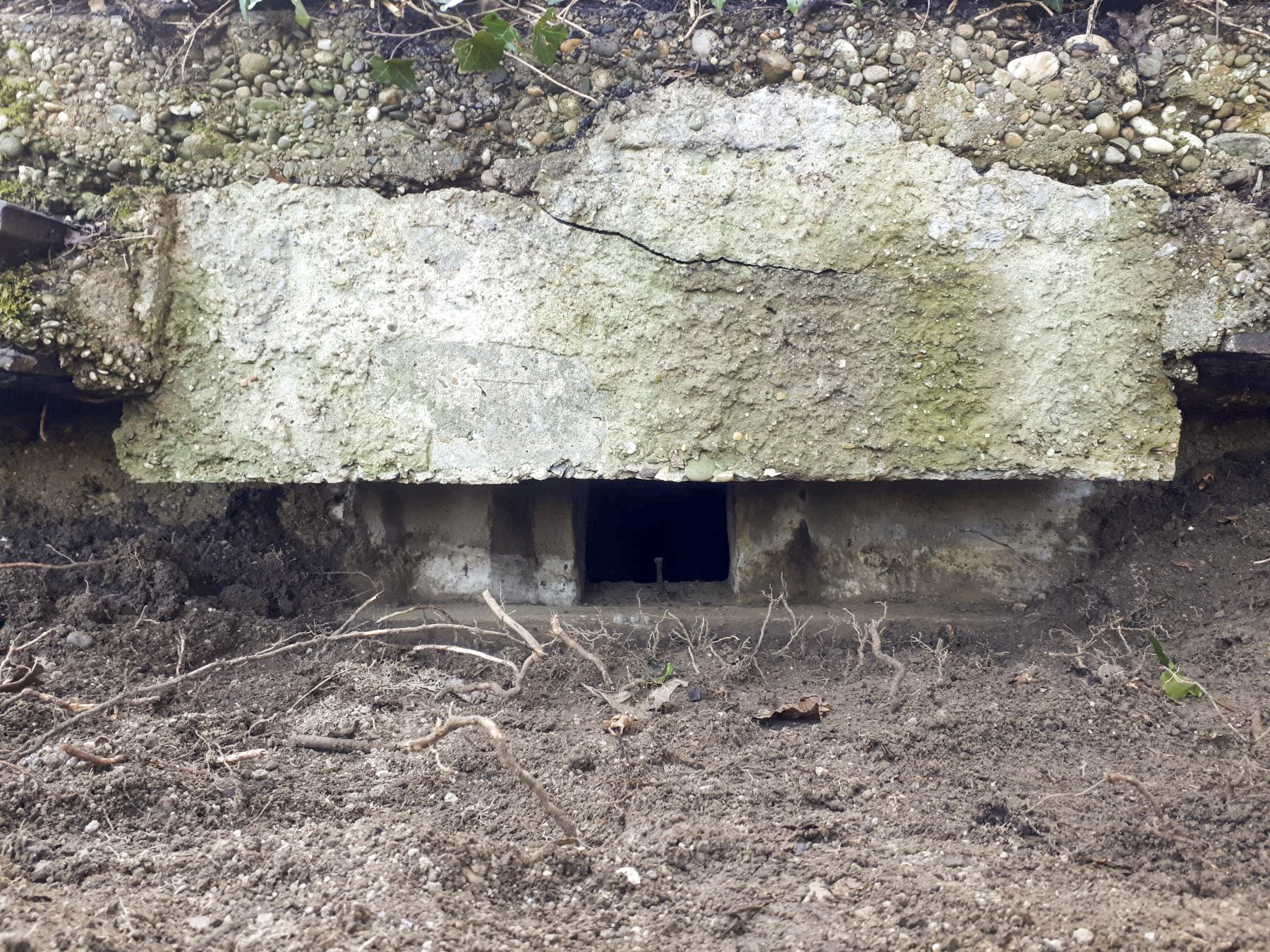 Ligne Maginot - WALDHOF EST - (Blockhaus pour arme infanterie) - Détail du créneau gauche