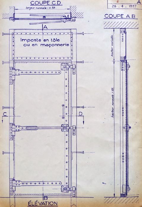 Cloche GFM - porte d'obturation du puits (>1937)