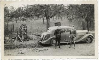 Ligne Maginot - 23° RIF - Le capitaine Melottée et le commandant Lamoureux en 1938