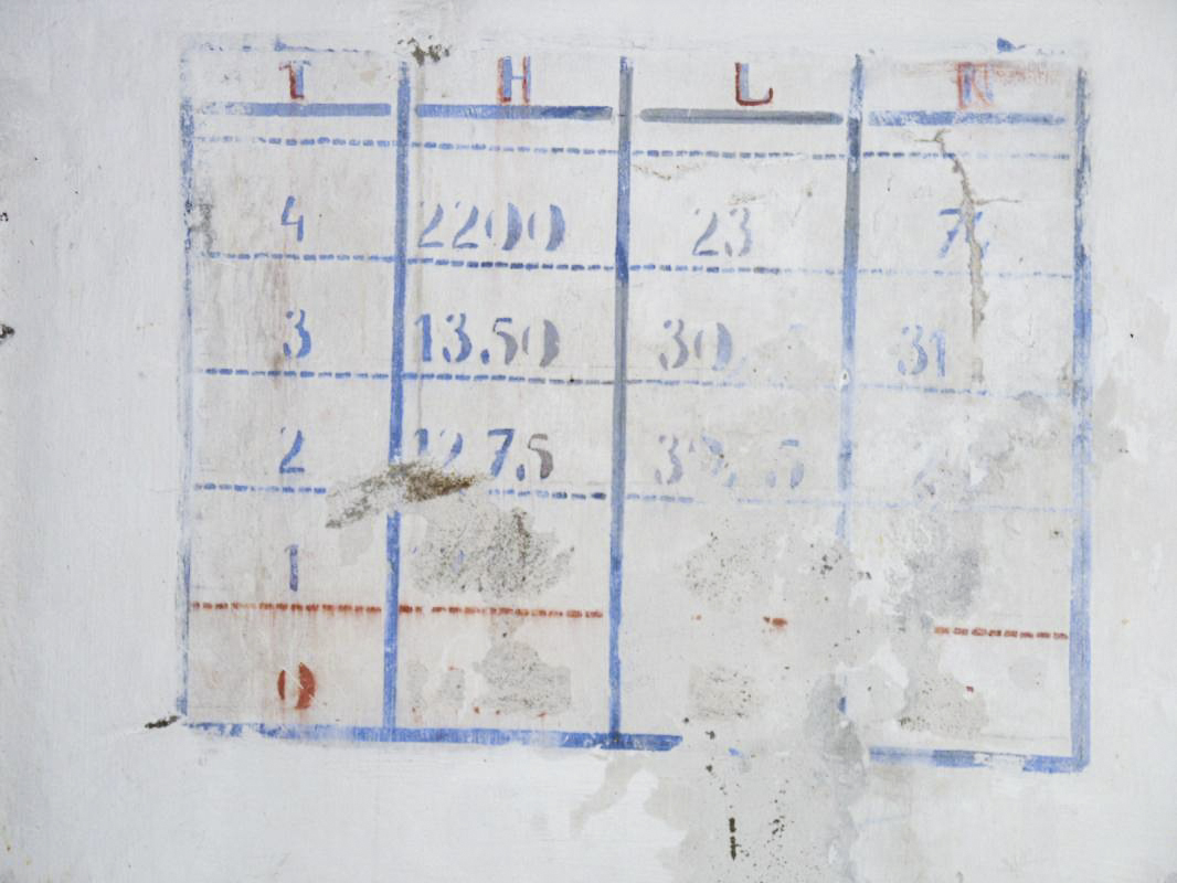 Ligne Maginot - 12/3 - NEURIED - (Casemate d'infanterie - Double) - Table de réglage pour les tirs préparés