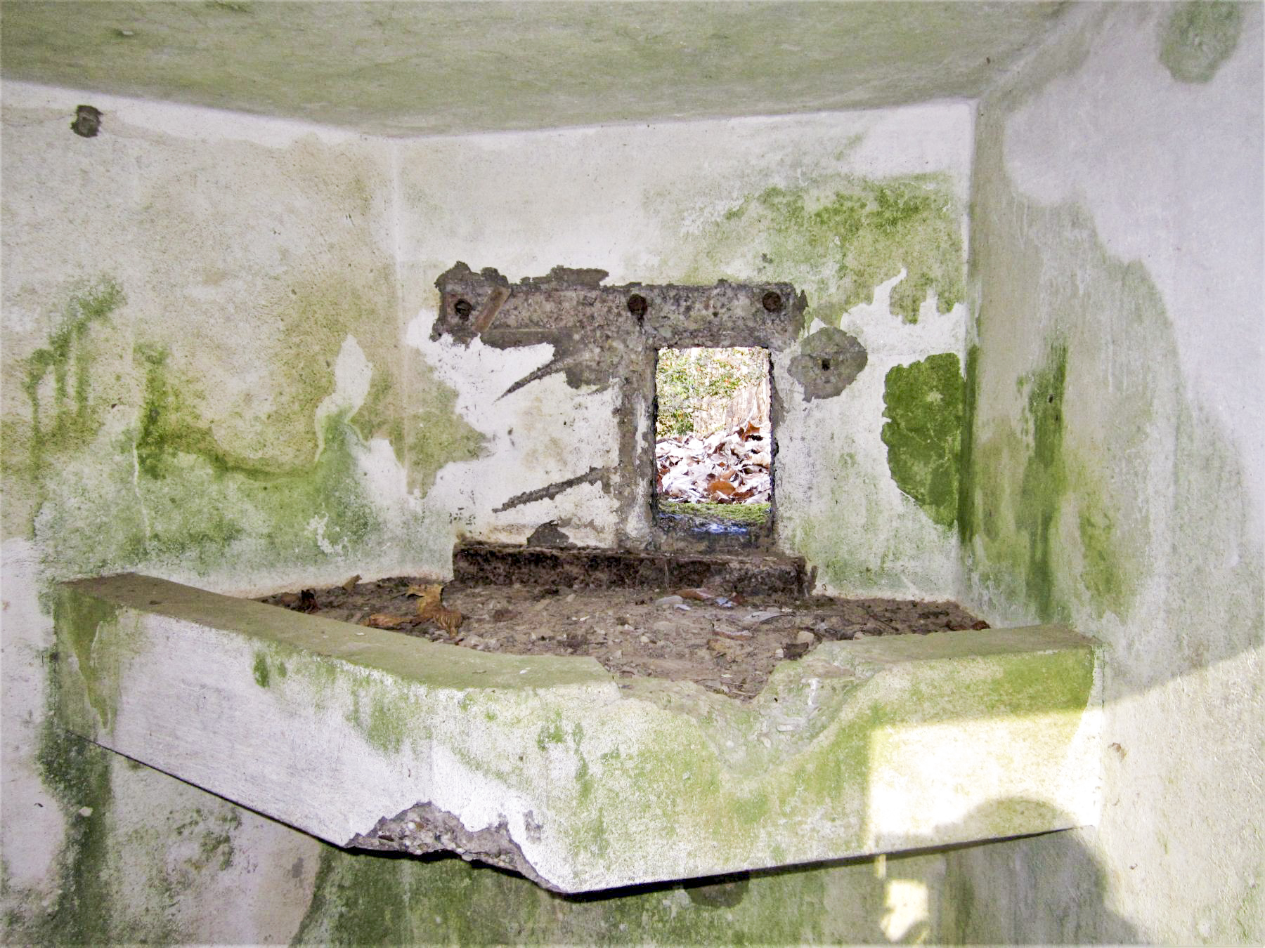 Ligne Maginot - PFAFFENBRONN 5 - (Blockhaus pour arme infanterie) - Le créneau frontal avec tablette de tir FM