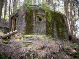 Ligne Maginot - FM77 - BETZENTHAL 4 - (Blockhaus pour arme infanterie) - L'entrée et le créneau latéral