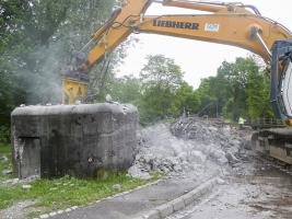 Ligne Maginot - Blockhaus du Kreuzrhein - Destruction du blockhaus en mai 2016