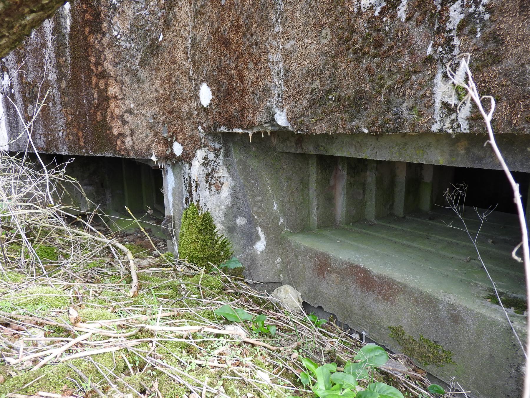 Ligne Maginot - AB25 - (Blockhaus pour canon) - Les créneaux.