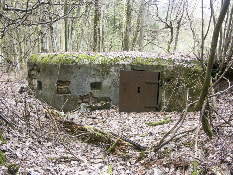 Ligne Maginot - DACHSECK 1 (Blockhaus pour canon) - Caponnière et entrée du canon antichar